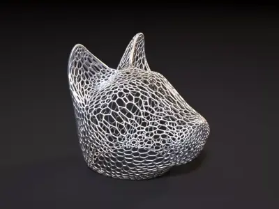 Cat head decor 3D print model
