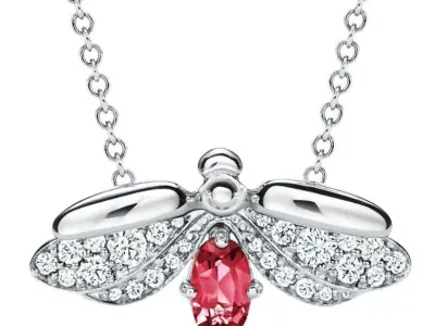 Aquamarine Firefly Pendant 3D print model