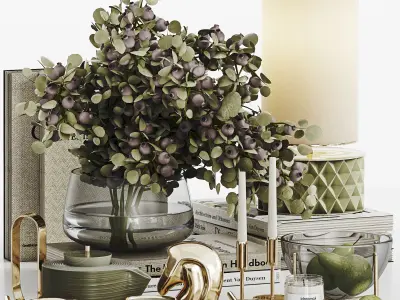 Decorative Set 023 Low-poly 3D model