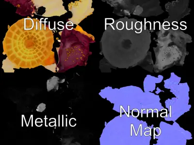 Ice Cream Sundae in Waffle Cone Model Pack Low-poly 3D model