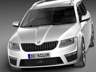 Skoda Octavia RS combi 2014 3D model