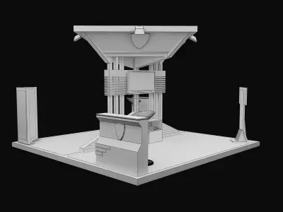 Booth Exhibition Stand a616a 3D model