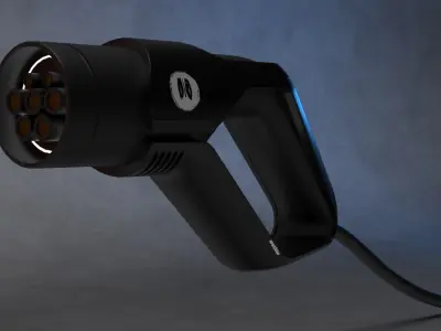 EV Charging Plug 3D model