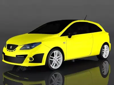 Seat Ibiza Cupra Low-poly 3D model