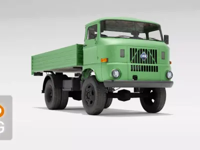 IFA W50 DDR truck Low-poly 3D model