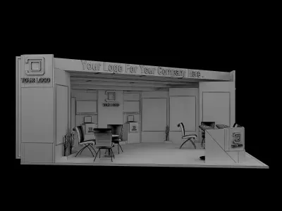 Booth Exhibition Stand a557a  3D model