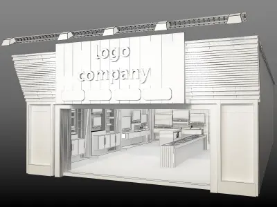 Exterior Design Tent Layout a69 3D model