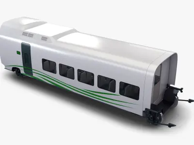 High Speed Railway Passenger Car v 1 3D model