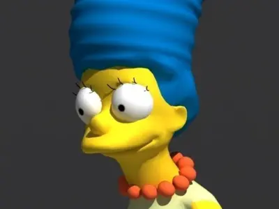 Marge Simpson rigged 3D model