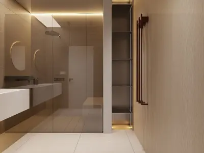Realistic Interior - 3ds Max Luxury Bathroom 3D model