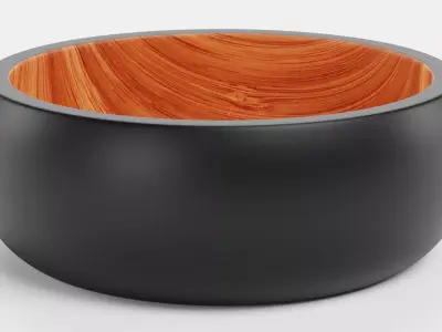 -Bamboo Bowl V7- Low-poly 3D model