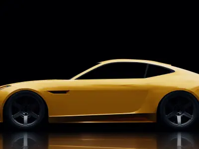 2016 Jaguar F-Type Coupe Low-poly 3D model