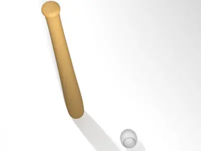 Sport Equipment - Baseball 3D model