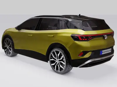 Volkswagen ID4 2022 Low-poly 3D model
