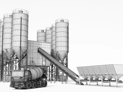 Concrete Batching Plant 3D model