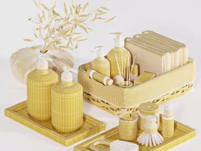 Bathroom decorative set H55 3D model