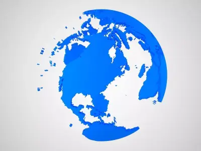 Globe Shell Royal Blue 3D model