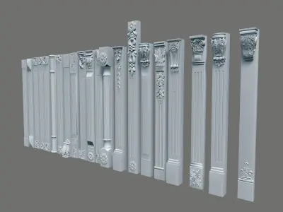 Roman Columns Low-poly 3D model