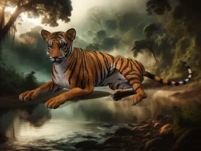 Tiger s Majesty Regal 3D Tiger Low-poly 3D model