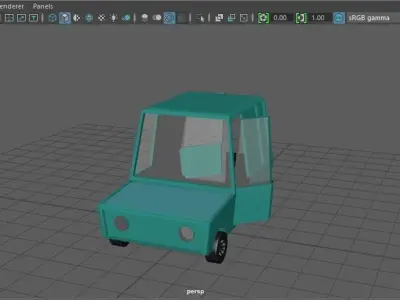 Low Poly Car vehicles in program Free low-poly 3D model