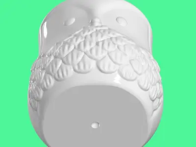Beautiful vase owl  3D print model