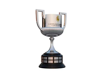 Copa del Rey trophy Spanish Cup trophy 3D model
