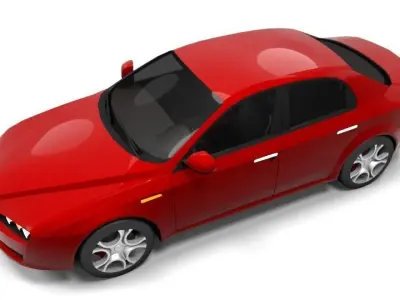 ALFA ROMEO 159 LOWPOLY Low-poly 3D model