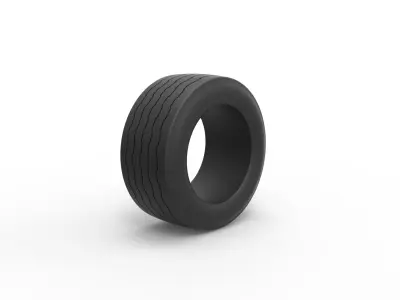 Tire of Asphalt Modified stock car V2 Scale 1 to 25 3D print model