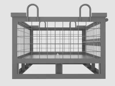 container metal pallet crate 3D model
