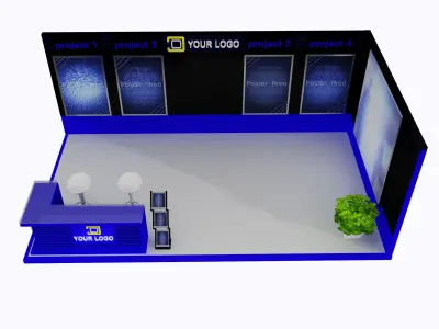 Booth Exhibition Stand a419d 3D model
