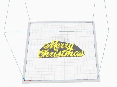 Merry Christmas - 3D printable text - 3D model 3D print model