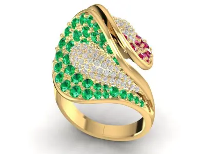 LUXURY DIAMOND RING  3081 3D print model