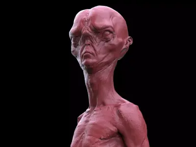 Alien Creature Bust Free 3D print model