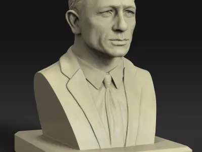 Daniel craig bust statue for 3d printing 3D print model