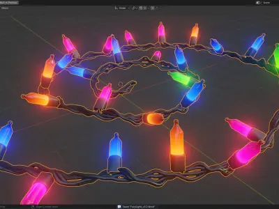 Christmas Tree Fairy Lights Generator for Blender 3D model