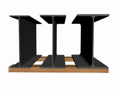 W14 Wide Flange Beam 3D model