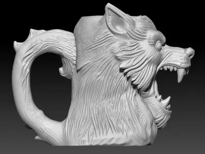 Werewolf mug for Halloween 3D print model