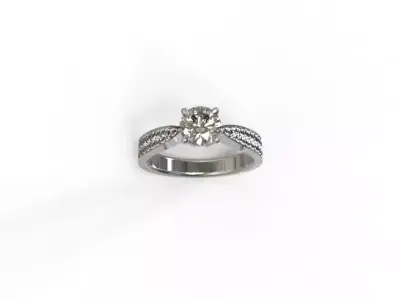 solitaire diamant 3 3D print model