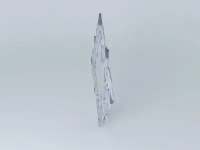 Silver and gold antique mirror Free 3D model
