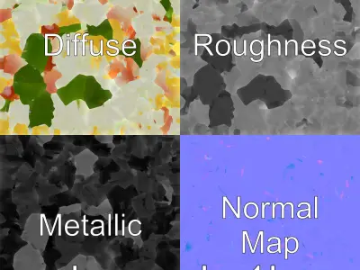 Water Lily Yellow Flower Detailed Model Pack Low-poly 3D model