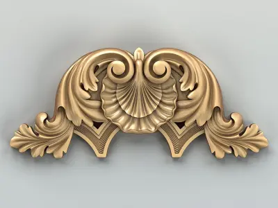 Carved decor central 044 3D model