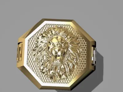 anillo leon  3D model