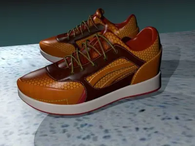 Stylish sports shoes Free low-poly 3D model