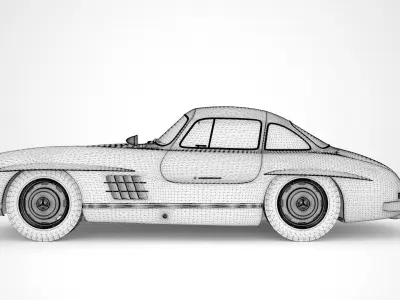Mercedes Benz 300sl 1955 3D model