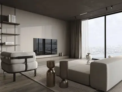 Hasa Project Living room 3D model