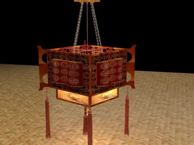 Chinese palace lantern  3D model