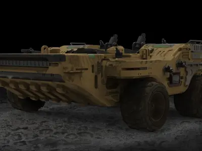 Vehicle platform transporter scifi 3D model