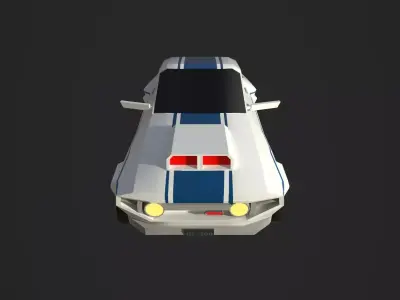 Low poly GT-500 Car Low-poly 3D model