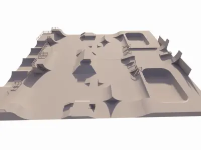 Skatepark-Skate Park PACK 3D model
