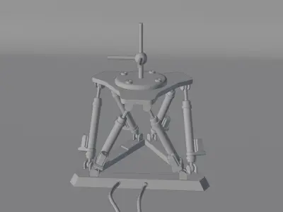 Hexapod Robotic Platform also known as Gough-Stewart platform 3D model